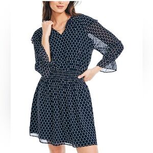 Nautica Women's Printed Smocked Dress